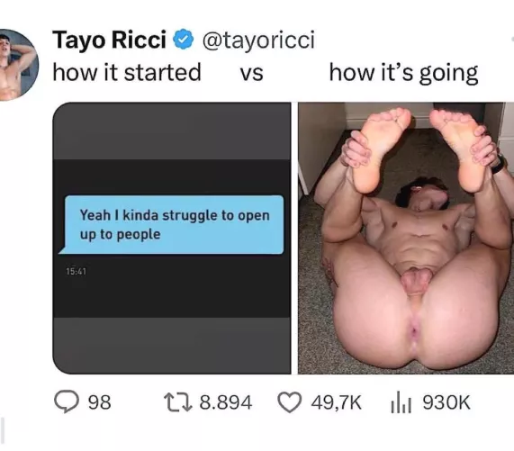 He opened up alright