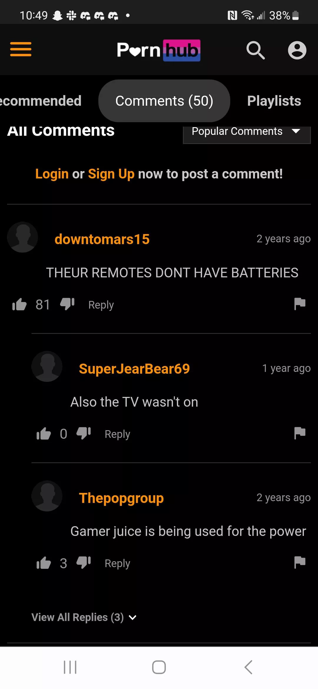 I came for porn, but the comments did the job instead lmfao