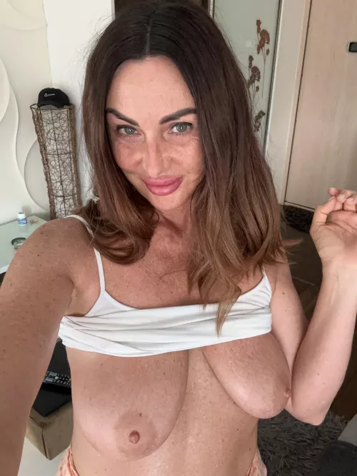 I hope my tits aren't too old for you.