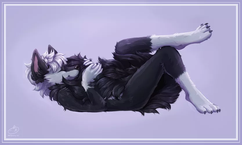 Latest commission, ultimate tail floof! >:)