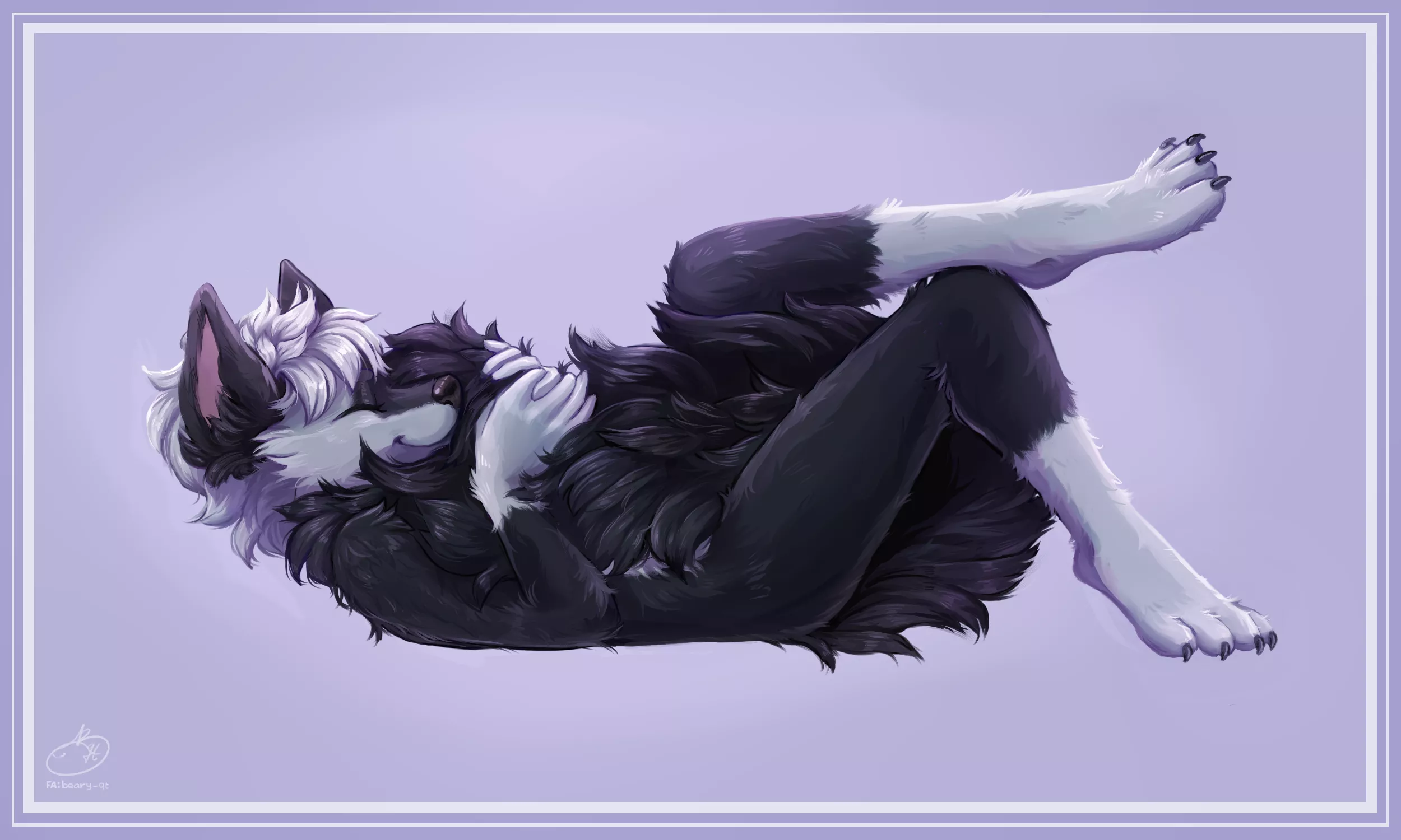 Latest commission, ultimate tail floof! >:)