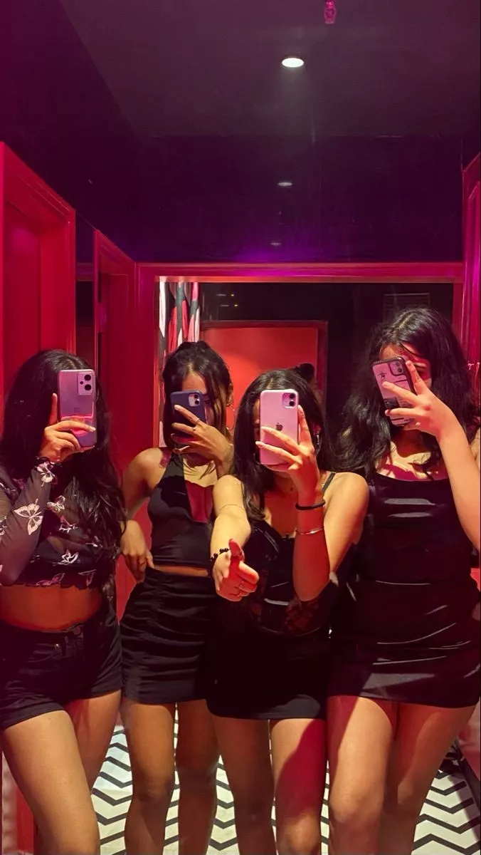 Me and my roomies yesterday at a party night. We missed a male company.