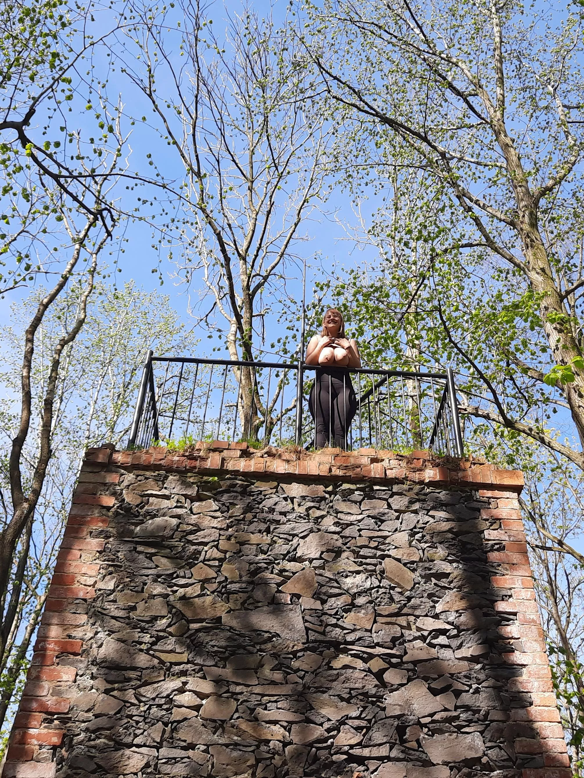 Rapunzel had a braid on the tower she was trapped in, and I only have my huge tits. Heh