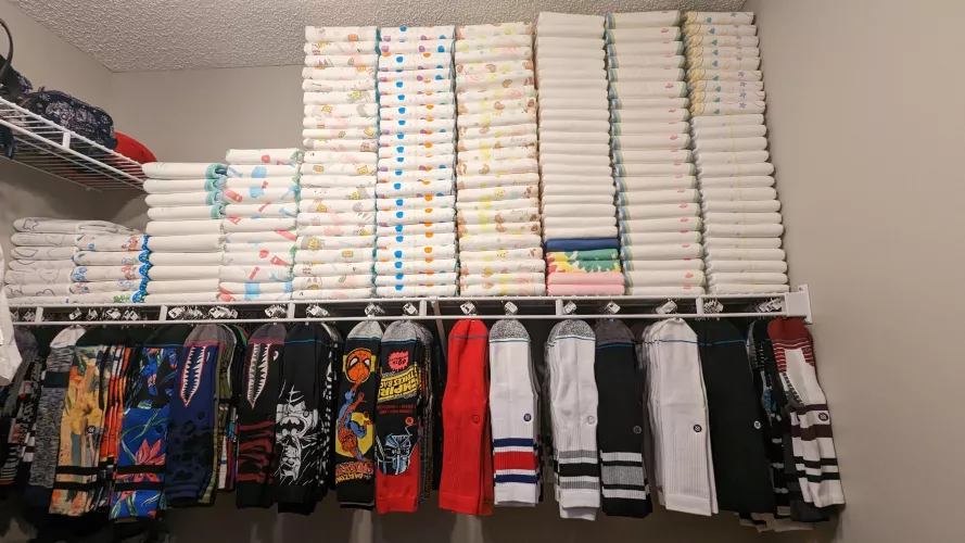 Reorganized my closet to get my stash in one spot!