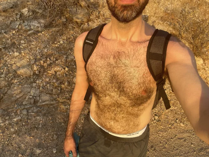Showing off my fur on the trail