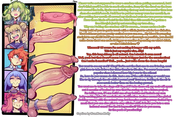 UA Girls Get Measured #2 [MHA][Cock Chart][Part 2][Futanari][Size Difference][Futadom][Artist: Pixzapix]