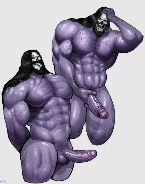 warming myself up with this new rendering style with my purple papi (bopehol on twit / me)