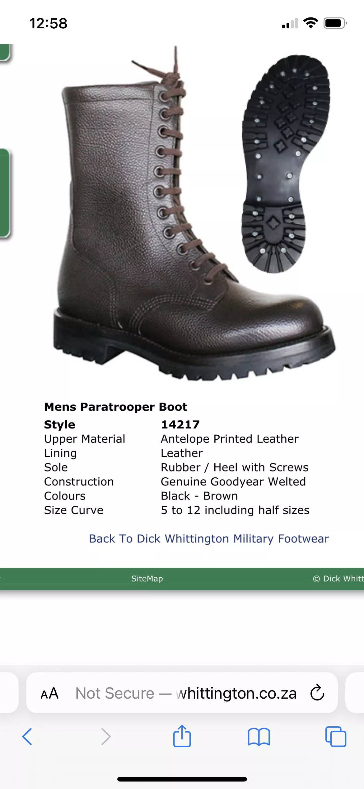 Does anyone have experience wearing or sourcing they’d boots from South Africa?