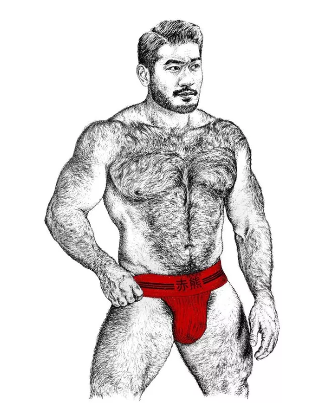 Hairy Asian Daddy by @bigakaguma