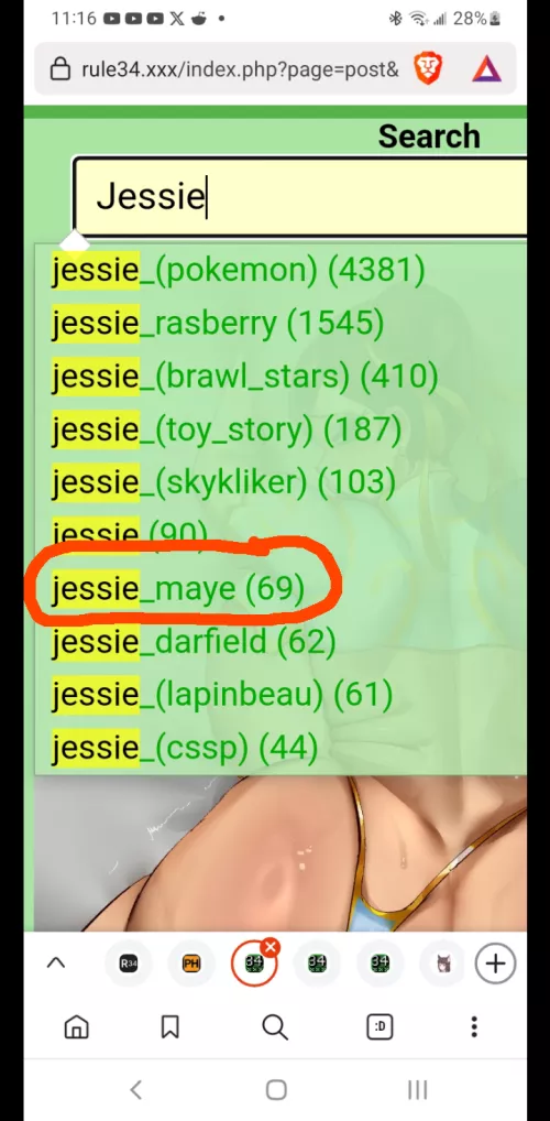 I was on rule 34 about to look up Jessie and I see this.