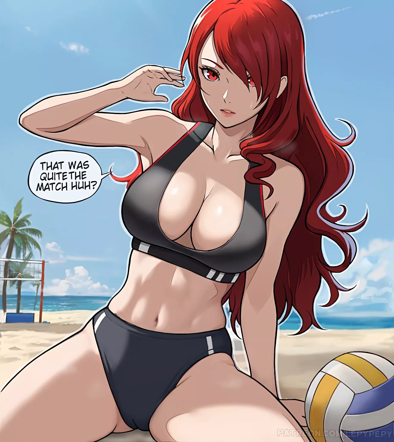 Mitsuru Kirijo beach volleyball (LepyPepy) [Persona 3]