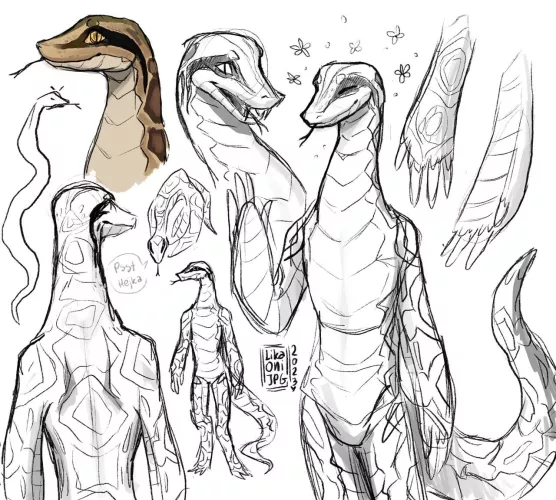 My first fursona (snek) made by my GF [Likaoni]