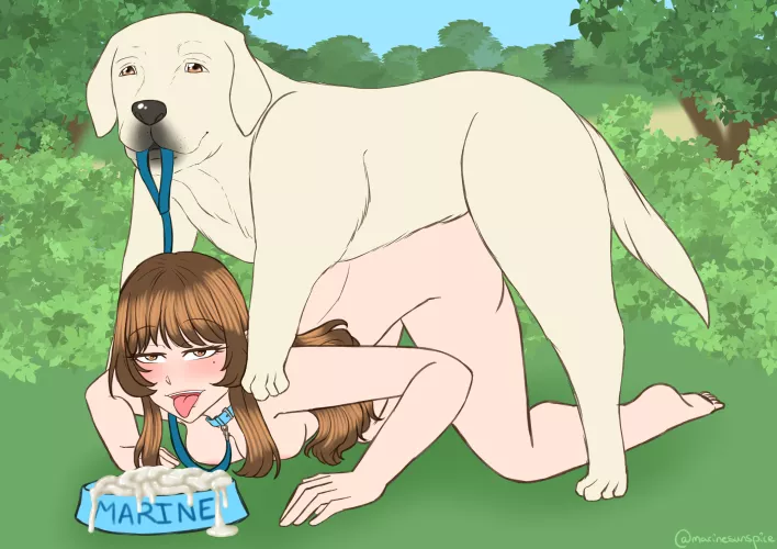 Pervert girl being fucked by a spanish mastiff (marinesunspice)