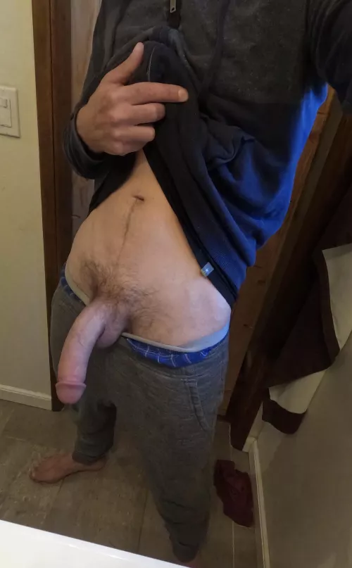 Pull down these gray sweats (42)