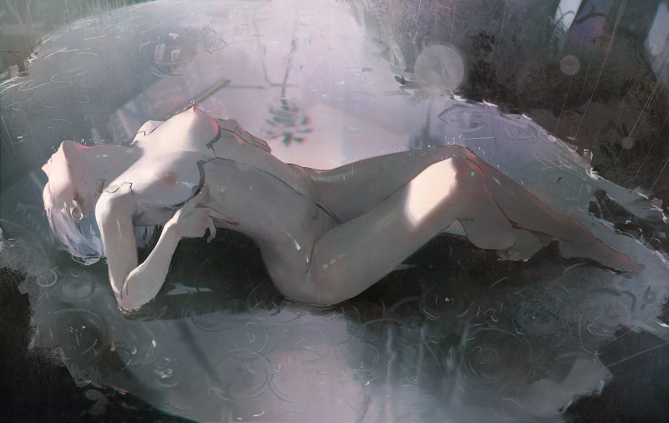 Raining in Night City