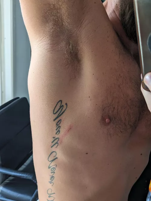 Scratched myself in rugby... Kiss it better?