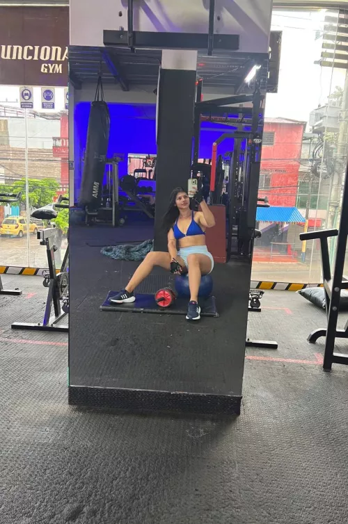 Sweating it out in the gym to build those gains