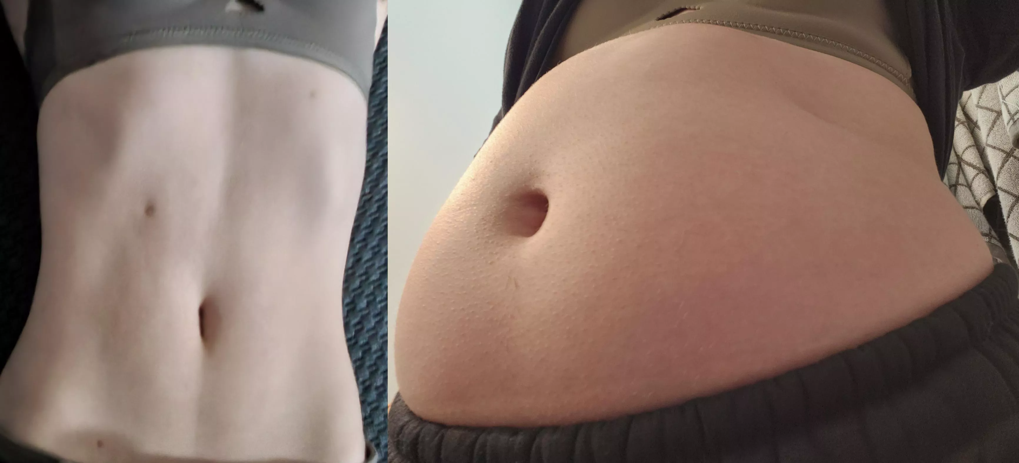 the first pic was took 2 month ago 😹