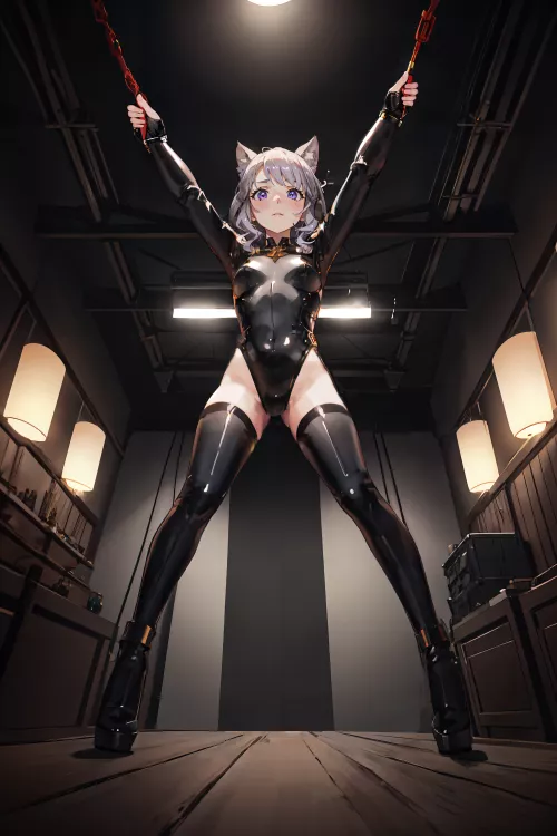 Welcome to my dungeon, shiny legs~