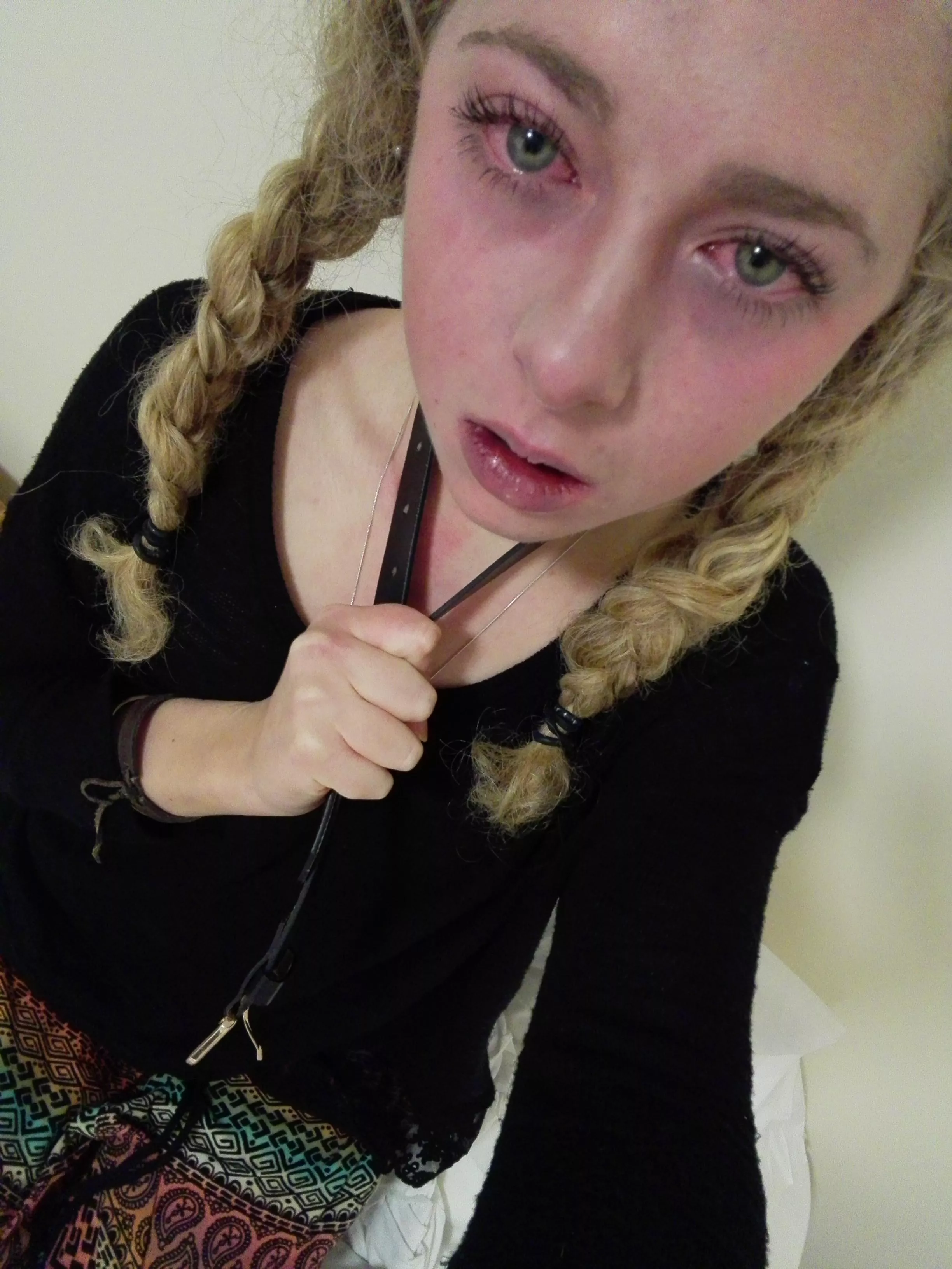 Would you choke me with your hands or belt?