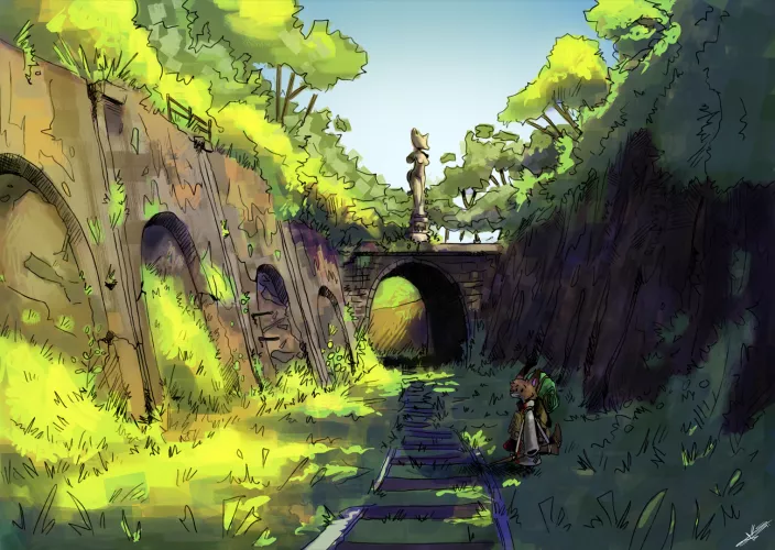 Back at it with cute furries in cute landscapes ⭐