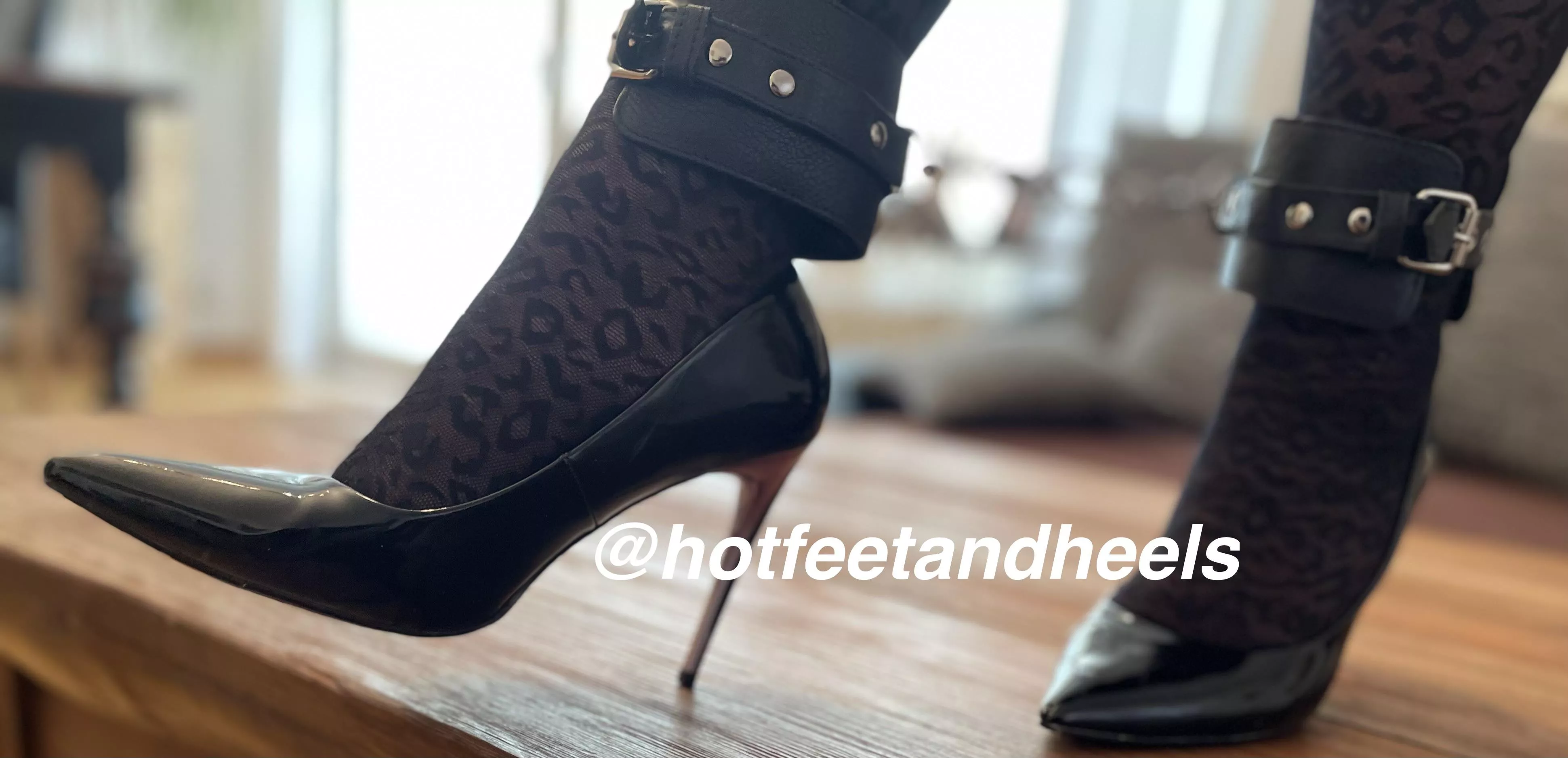 Close up of my ankles in chains