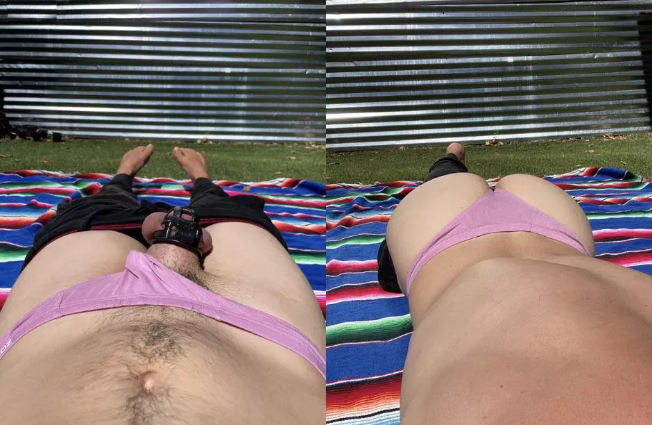 Daddy wants me to have a thong tan line Daddy wants me to have a thong tan line