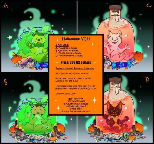 Halloween YCH open (art by me)