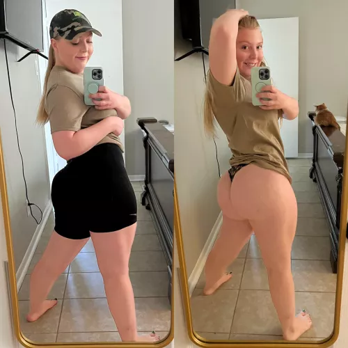 I like these shorts a lottt more off