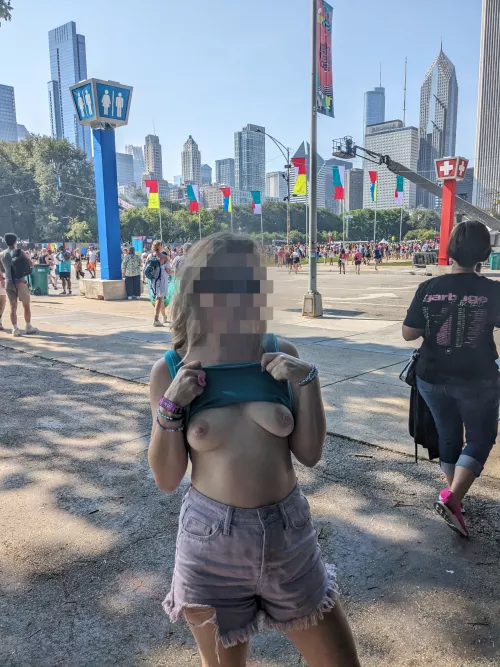 In between shows at Lolla earlier in the summer