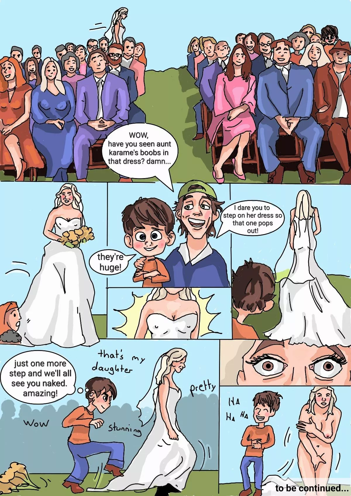 Naked at the wedding