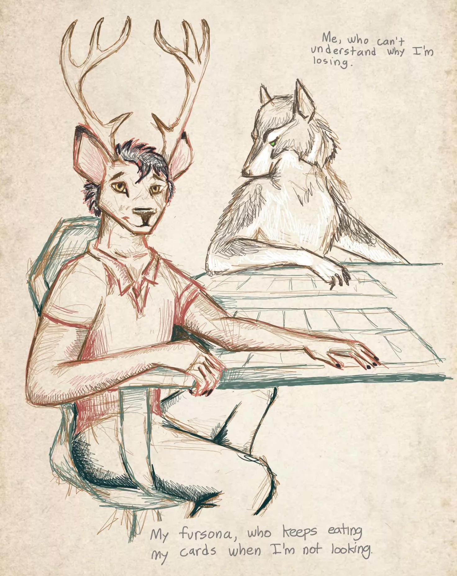 Playing YuGiOh with My Fursona (meme-inspired)