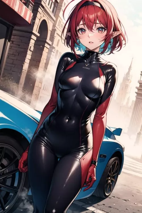 Red Head in a Road Suit [LunarHeron]