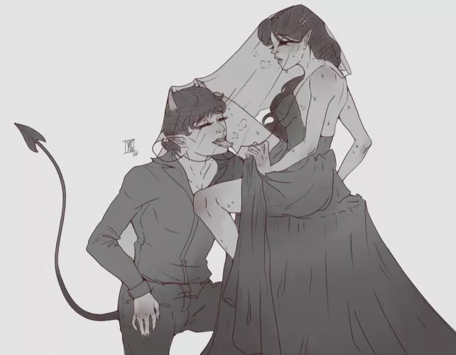 A dark wedding, indeed~