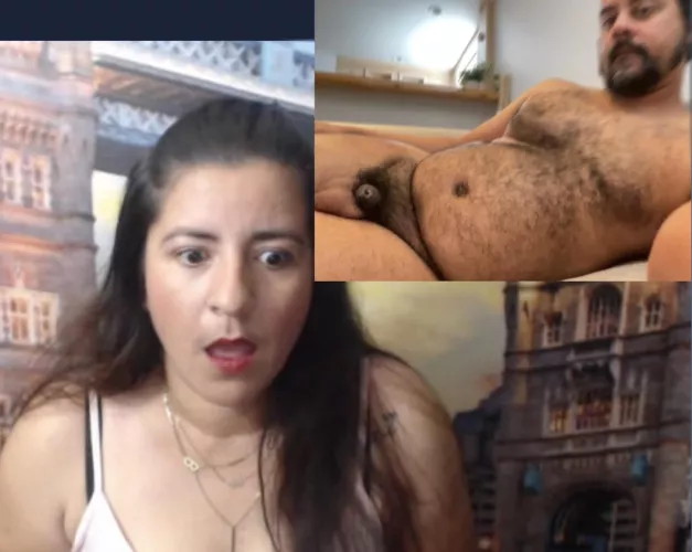 she wasn't expecting to see a little hairy nub