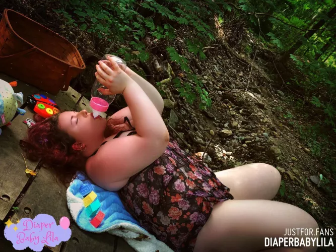 Silly baby! That bottle is empty🤭