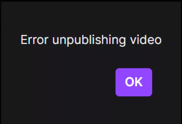 getting this error when i try and unpublish my latest vod, i cannot find anyone else ever having this error. when i press unpublish it takes a bit then the screen darkens, i click save changes and it comes up with this 'error unpublishing video'. have 