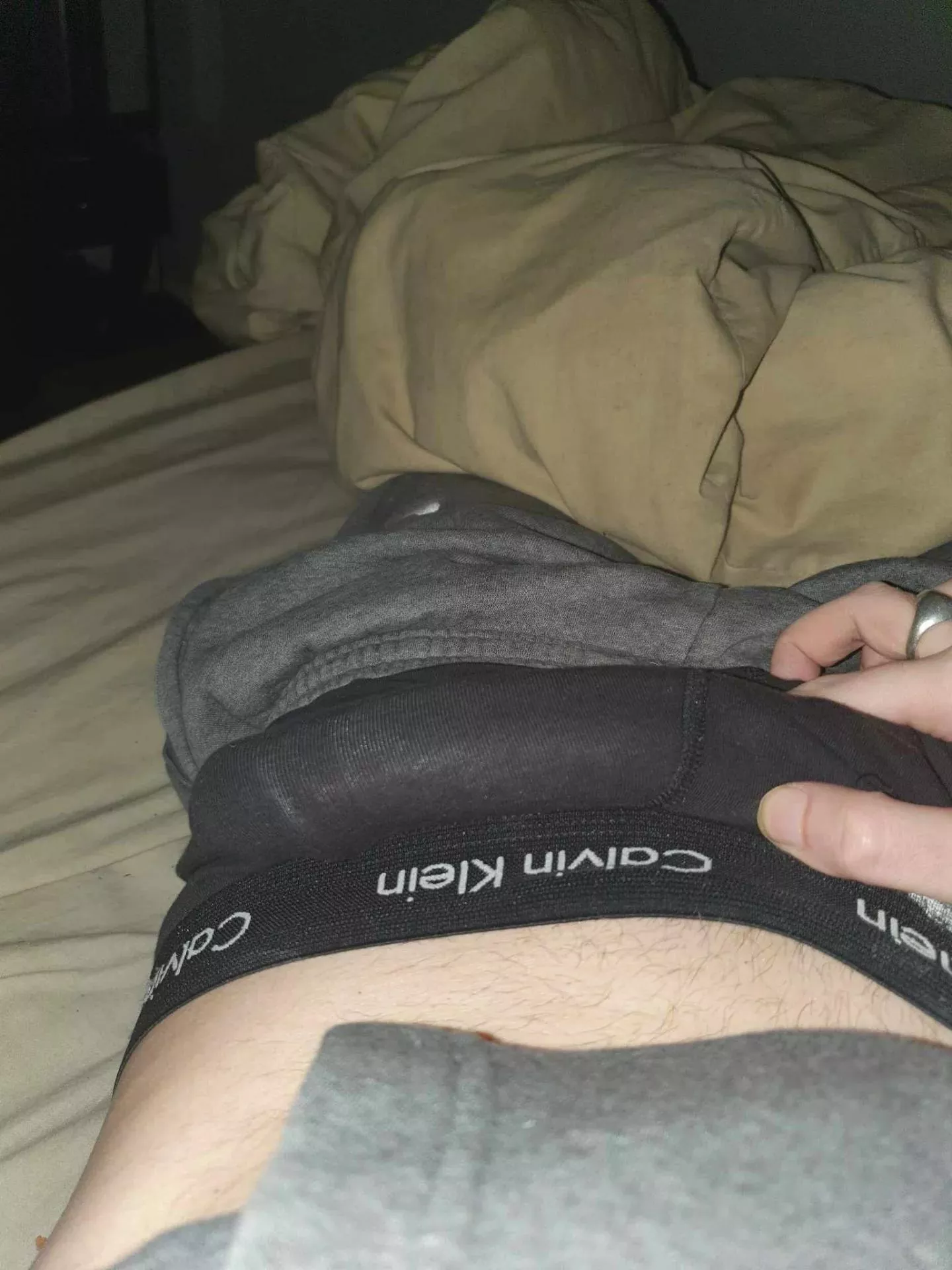 Hard bulge in bed ;)