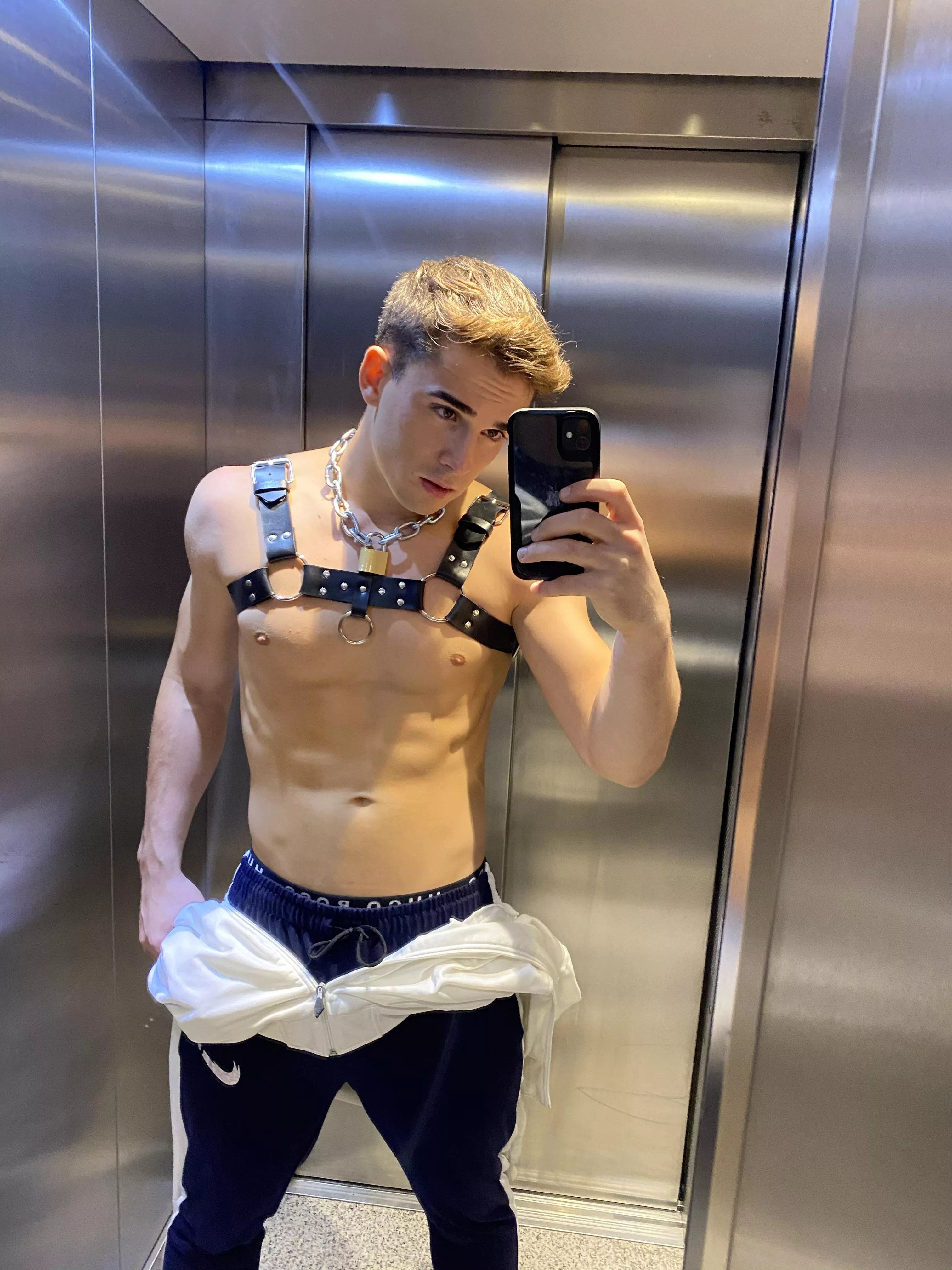 Imagine I went up to your apartment, took my jacket off and was dressed like this... what would you do?