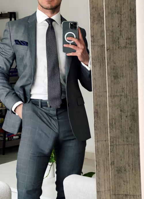 Looking forward to dropping the suit and getting the sweats on later