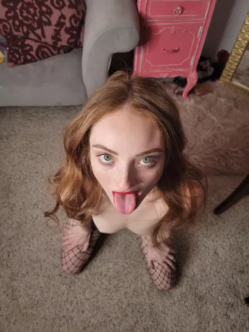 On my knees like a good wife