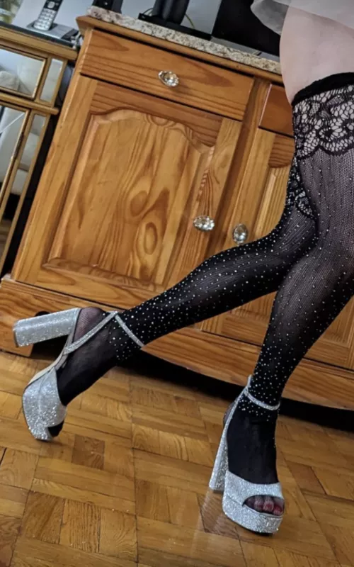 Shiny metallic heels!