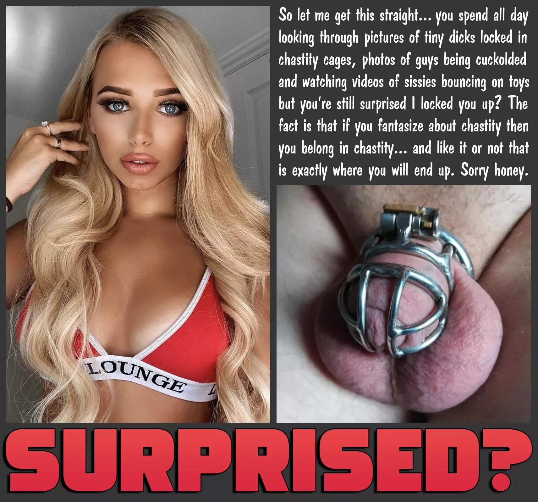 SURPRISED [chastity] [femdom] [denial]