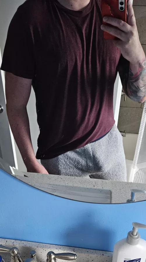 (34) How do the bros feel about grey sweats?