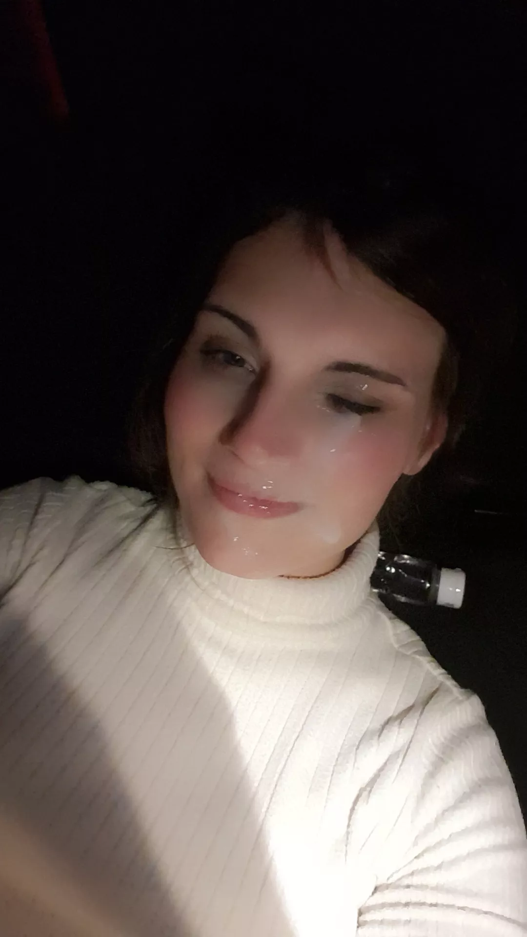 He made a mess on my face then we went out for dinner 💦