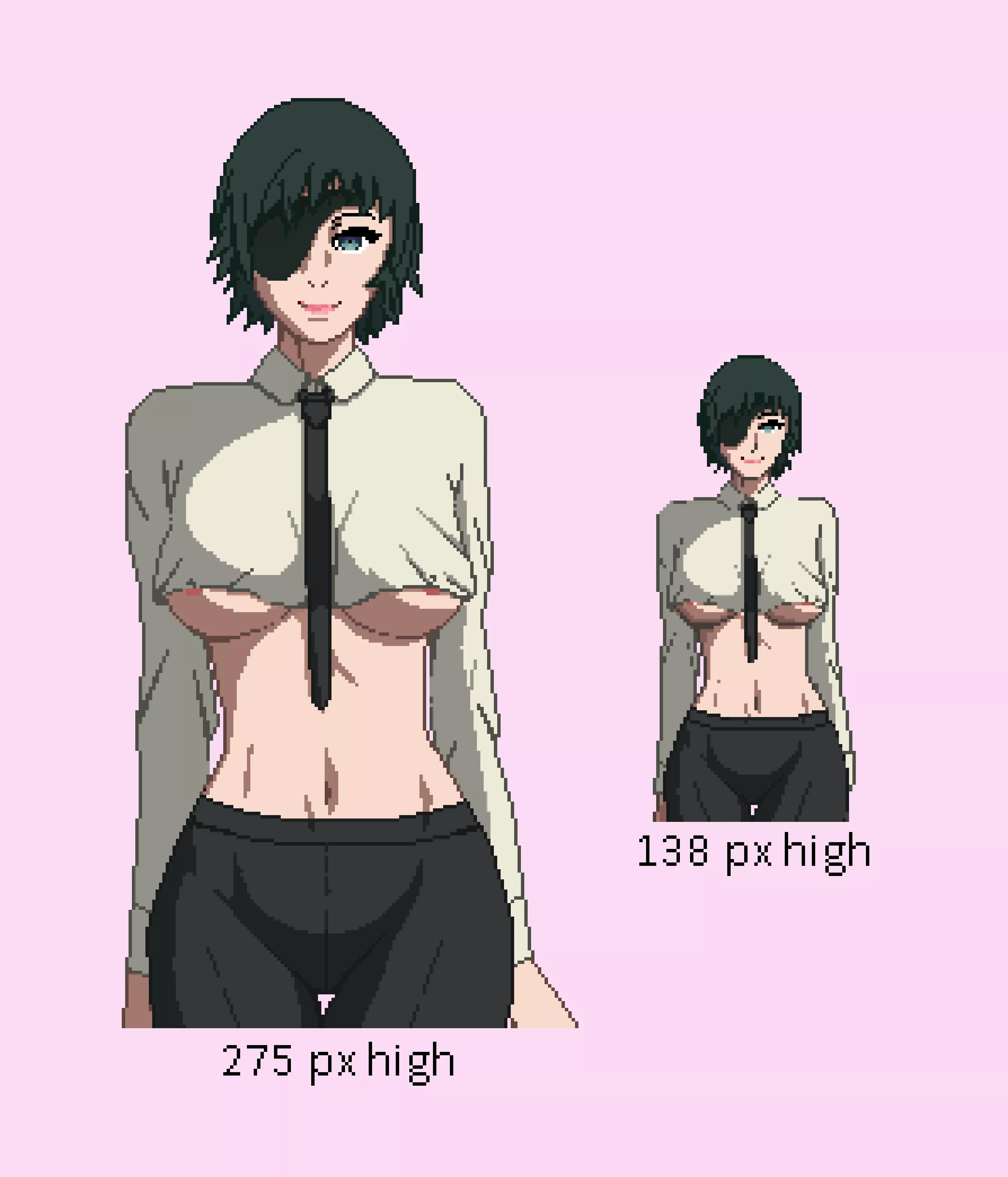 Hey there! I've been baffling which pixel size I will use for my future uploads. I have already sets of 300x300px size arts but it is time consuming hence I am thinking of doing 150x150 size in order to make more arts faster. Comment down your opinions 