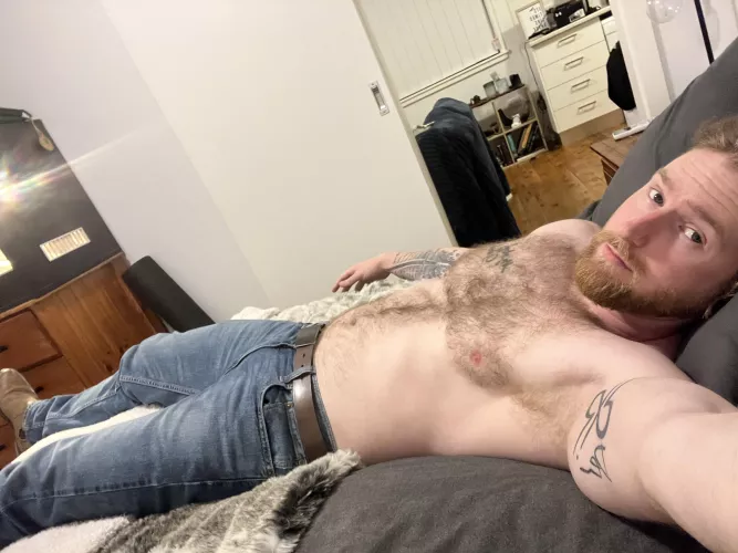 Not the thickest chest hair but it’s getting there