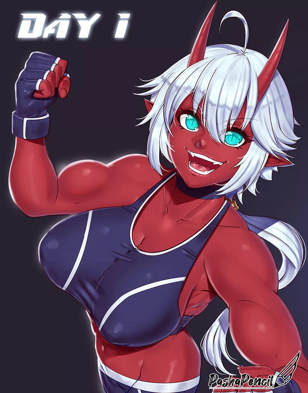 Oni girl Diana [Artist: PashaPencil]