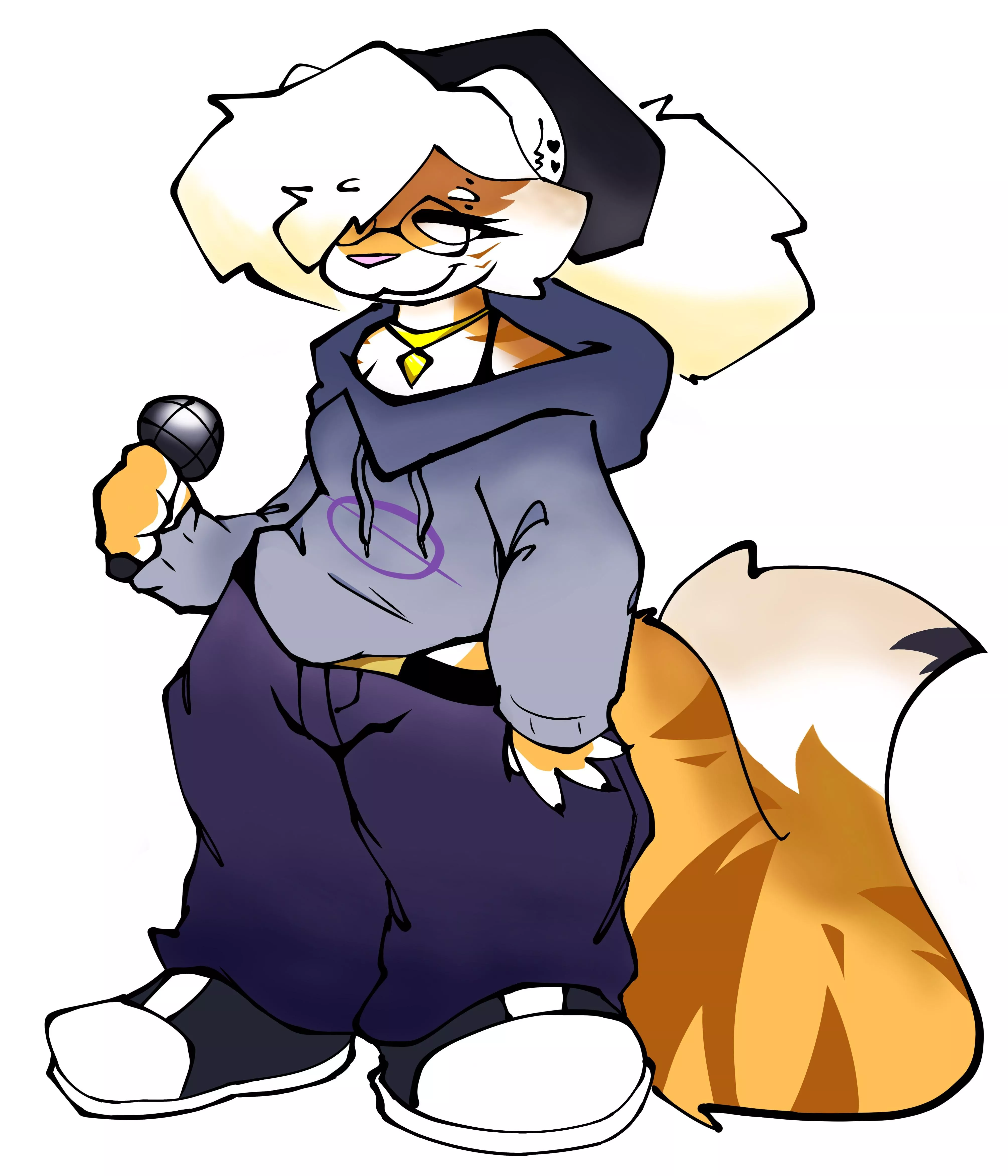 Some art of my sona in the FNF artstyle.