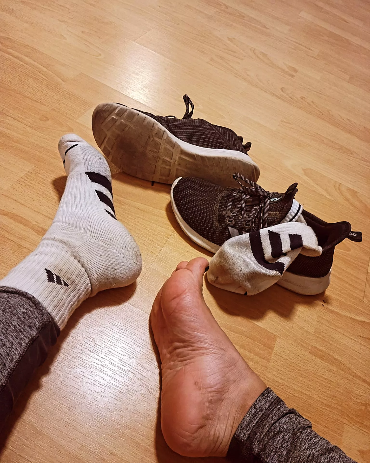 After weight lifting and a run.